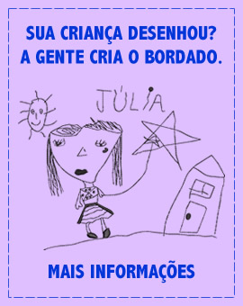 Sua criança desenha, a gente cria o bordado