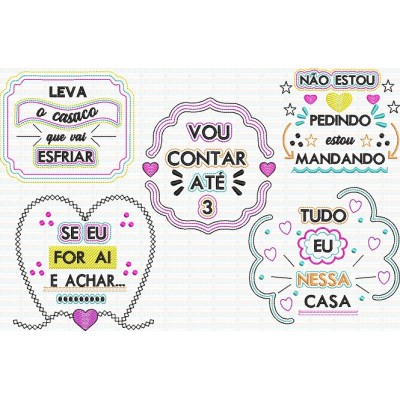 Matriz de Bordado Frases Mães - Coleção  Matriz de Bordado Frases Mães - Coleção