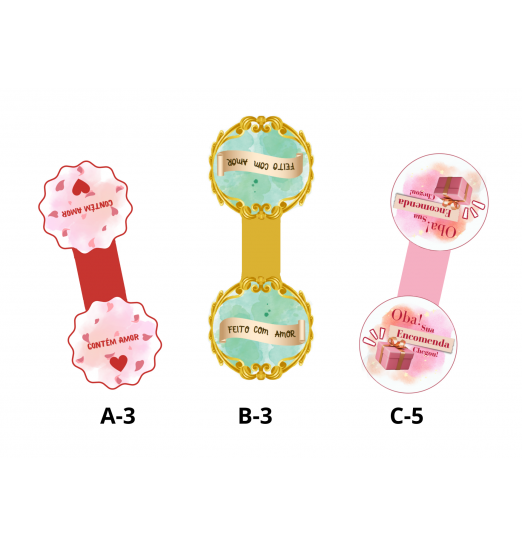 Lacre Fecha Sacola-100 Etiquetas Adesivas Lacre Fecha Sacola-100 Etiquetas Adesivas
