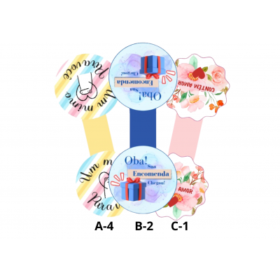 Lacre Fecha Sacola-100 Etiquetas Adesivas Lacre Fecha Sacola-100 Etiquetas Adesivas