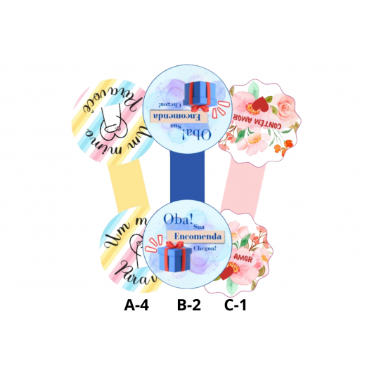 Lacre Fecha Sacola-100 Etiquetas Adesivas Lacre Fecha Sacola-100 Etiquetas Adesivas
