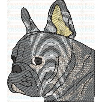 Matriz de Bordado Bulldog Francês  Matriz de Bordado Bulldog Francês