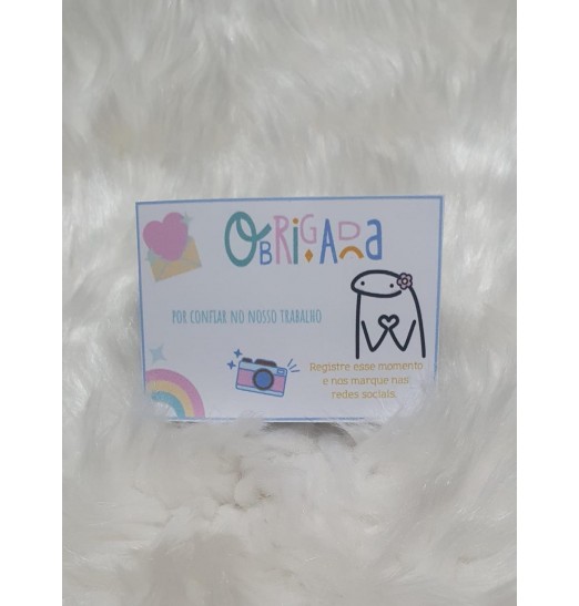 Cartão de Agradecimento ao Cliente 8x5,5cm Cartão de Agradecimento ao Cliente 8x5,5cm