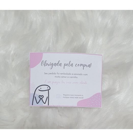 Cartão de Agradecimento ao Cliente 8x5,5cm Cartão de Agradecimento ao Cliente 8x5,5cm
