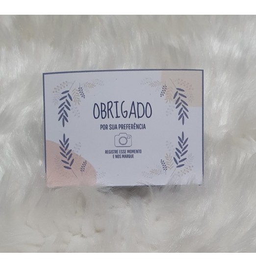 Cartão de Agradecimento ao Cliente 8x5,5cm Cartão de Agradecimento ao Cliente 8x5,5cm