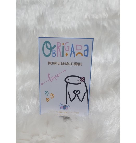 Cartão de Agradecimento ao Cliente 6cmX9cm Cartão de Agradecimento ao Cliente 6cmX9cm