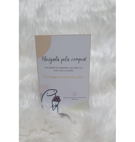 Cartão de Agradecimento ao Cliente 6cmX9cm Cartão de Agradecimento ao Cliente 6cmX9cm