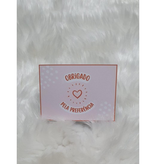 Cartão de Agradecimento ao Cliente 8x5,5cm Cartão de Agradecimento ao Cliente 8x5,5cm