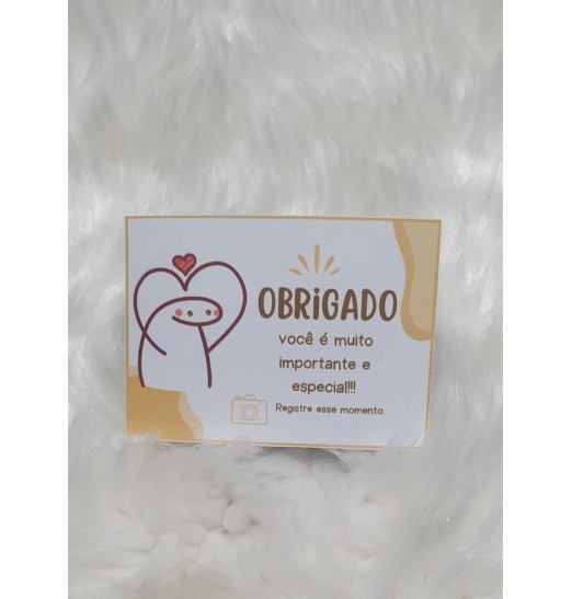 Cartão de Agradecimento ao Cliente 8x5,5cm Cartão de Agradecimento ao Cliente 8x5,5cm