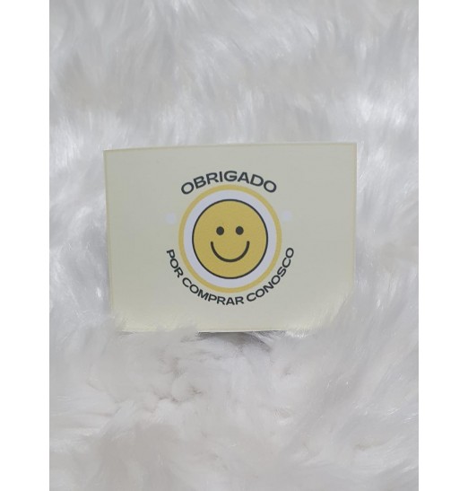 Cartão de Agradecimento ao Cliente 8x5,5cm Cartão de Agradecimento ao Cliente 8x5,5cm