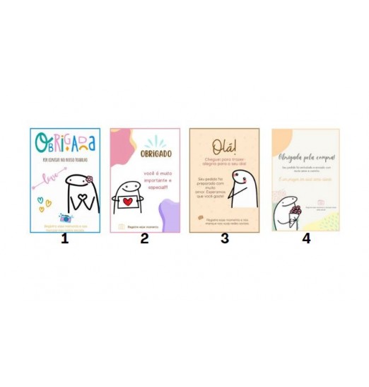 Cartão de Agradecimento ao Cliente 6cmX9cm