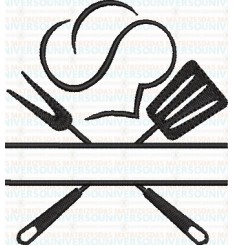 Matriz de Bordado Chef de Cozinha Matriz de Bordado Chef de Cozinha