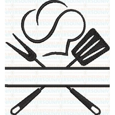 Matriz de Bordado Chef de Cozinha Matriz de Bordado Chef de Cozinha