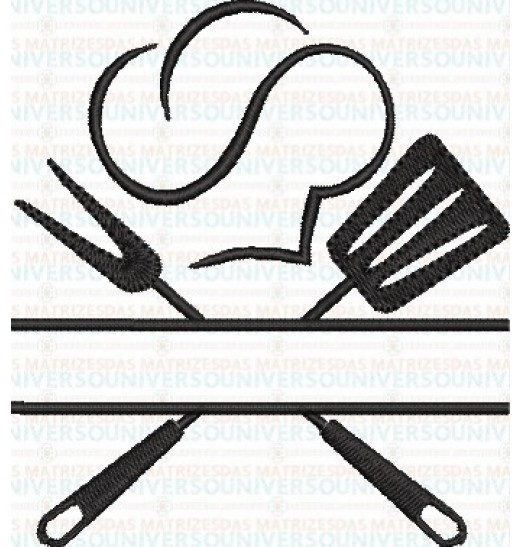 Matriz de Bordado Chef de Cozinha Matriz de Bordado Chef de Cozinha