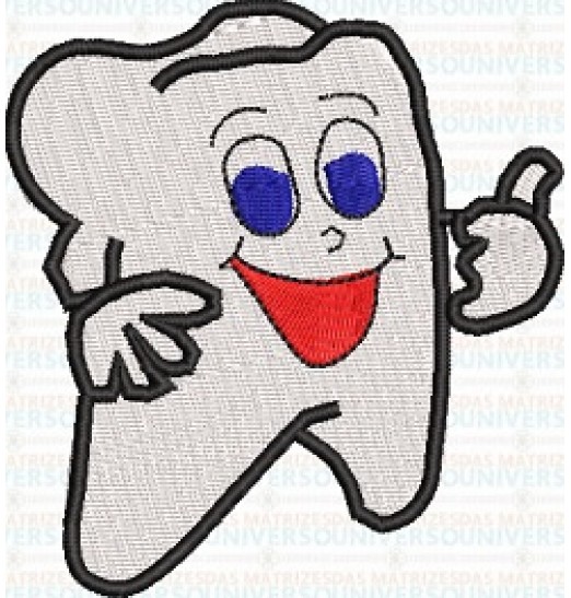 Matriz de Bordado Dente Matriz de Bordado Dente