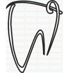 Matriz de Bordado Dente Contorno Matriz de Bordado Dente Contorno