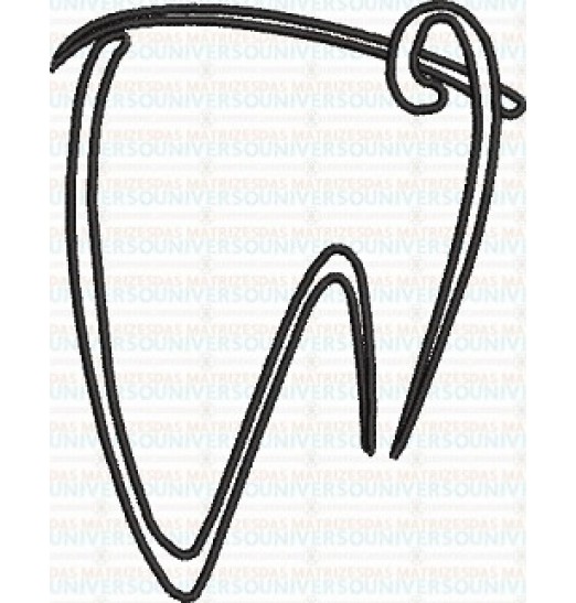 Matriz de Bordado Dente Contorno Matriz de Bordado Dente Contorno