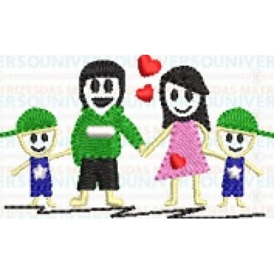 Matriz de Bordado Família Matriz de Bordado Família