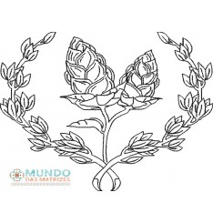 Matriz de Bordado Flor de Lúpulo  Matriz de Bordado Flor de Lúpulo