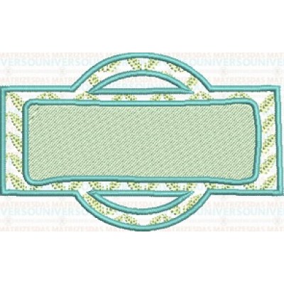 Matriz de Bordado Plaquinha Verde Matriz de Bordado Plaquinha Verde