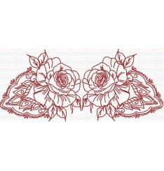 Matriz de Bordado Rosa Dupla  Matriz de Bordado Rosa Dupla